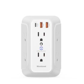 Surge Protector, Outlet Extender with Night Light,, USB Wall Charger Power Strip, Multi Plug Outlet for Home, Office, School, ETL Listed