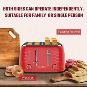 4-slice stainless steel toaster