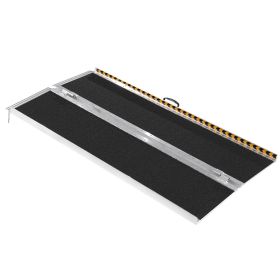 VEVOR Portable Wheelchair Ramp, 6 ft 800 lbs Capacity, Non-Slip Aluminum Folding Threshold Ramp, Foldable Mobility Scooter Ramp Wheel Chair Ramp