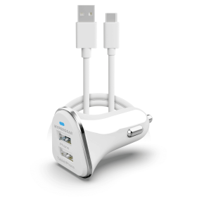 HyperGear Hi-Power Dual USB 3.4A Car Charger for iPhone 15 Androids Tablets Earbuds and Cameras