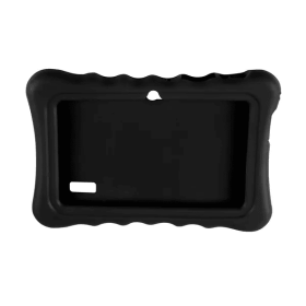 Shock-resistant Silicone Snap-on Case With Stand For 7' Tablets (Color: Black)