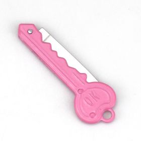 Personalized Mini Self Defense Keychains Suitcase Set Custom Combo Available (style: Key Knife, Color: Pink)