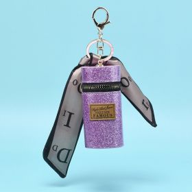 Personalized Mini Self Defense Keychains Suitcase Set Custom Combo Available (style: Lipstick Bag, Color: Purple)