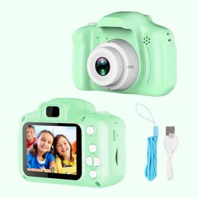 Mini Cartoon Kids Photo Camera 2 Inch HD Screen Children Digital Camera Video Recorder Camcorder Toys For Child Birthday Gift (Color: Green NO Card, Ships From: China)