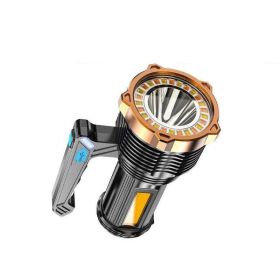 Portable Rechargeable LED Flashlight for Camping & Hiking (Shell Color: Black, Type: Style B)